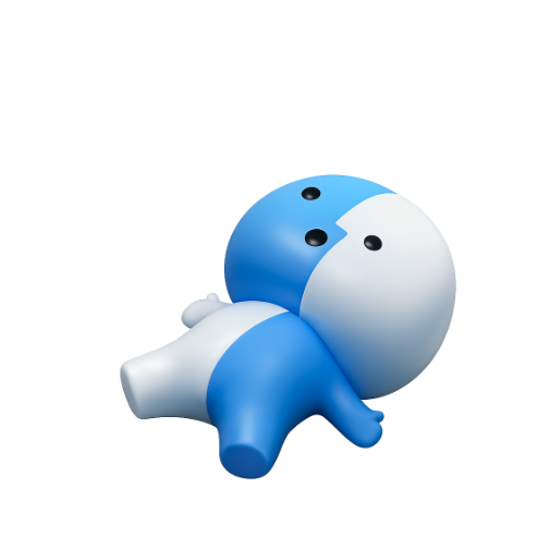 Lying on his back