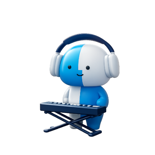 Playing a keyboard in headphones