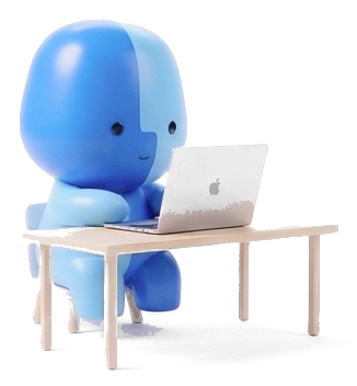 At a desk with a laptop